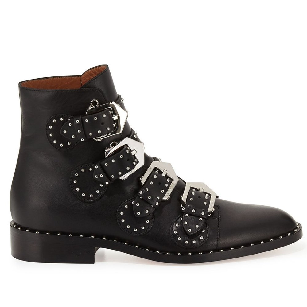 Givenchy Elegant Studded Leather Ankle Boots $1395